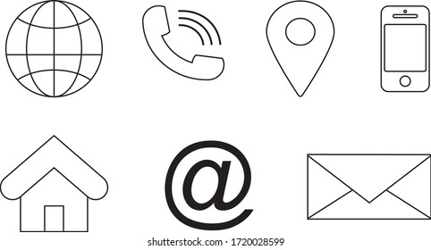 Contact Icon Sets for contact information 