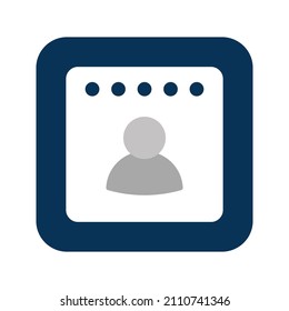 Contact icon. Simple sign. Vector illustration