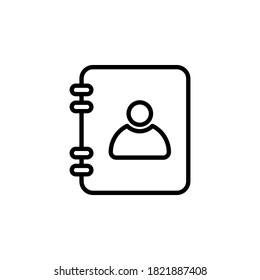 símbolo de icono de contacto vector aislado
