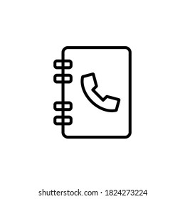 Contact icon symbol vector on white background