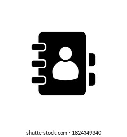 Contact icon symbol vector on white background