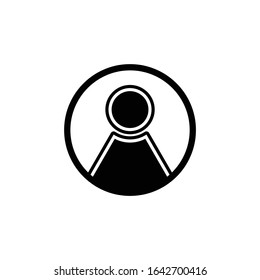 Icono de contacto en estilo de línea delgada, alta calidad
