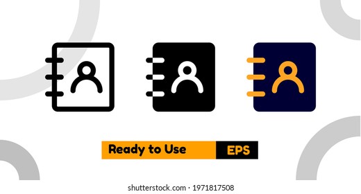 contact icon with three style for poster, social media, and presentation