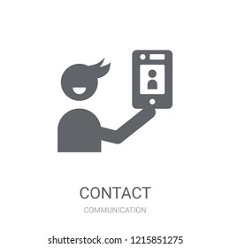 Contact icon. Trendy Contact logo concept on white background from Communication collection. Suitable for use on web apps, mobile apps and print media.