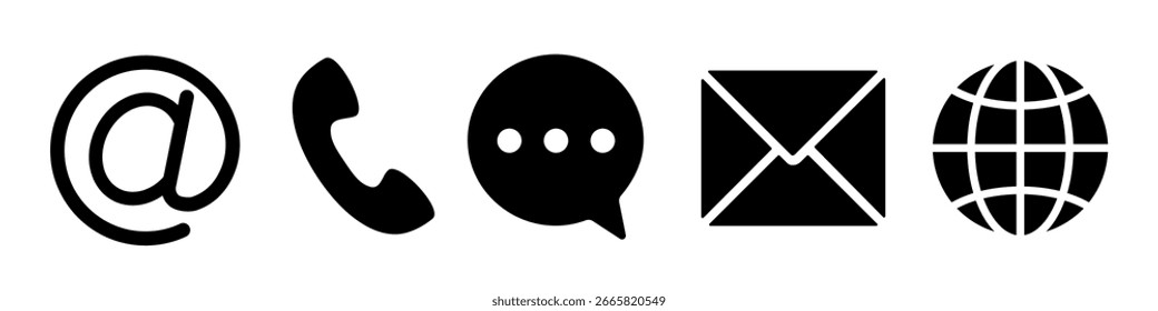 Ícone Contato. Contate-nos ícone definido