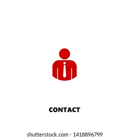contact icon. contact vector design. sign design. red color