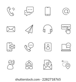 Contact icon Vector Illustration line Icons
