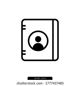 contact Icon Vector Illustration Logo Template