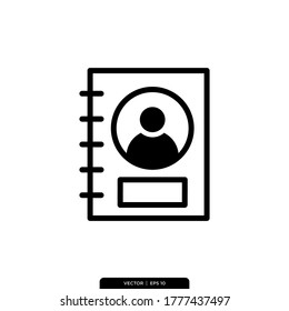 contact Icon Vector Illustration Logo Template