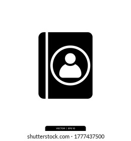 contact Icon Vector Illustration Logo Template