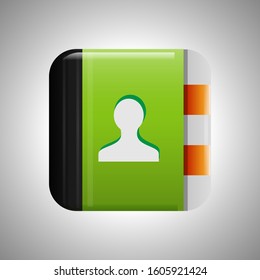 contact Icon vector, contact isolated for button design.