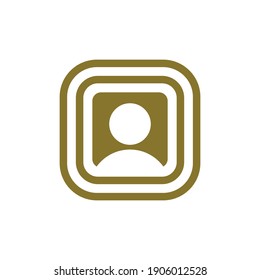 Contact icon vector isolated on white background