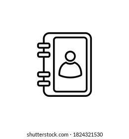 Contact icon vector on white background