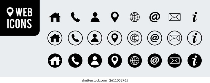 Contact icon vector outline style stock illustration silhouette stock illustration .