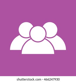 Contact icon vector. Purple background