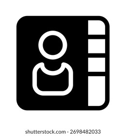 Ilustração de design de símbolo de vetor de ícone de contato