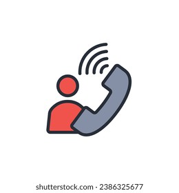 icono de contacto. vector.Curso editable.Signo de estilo lineal para uso de diseño web,logotipo.Ilustración de símbolo.