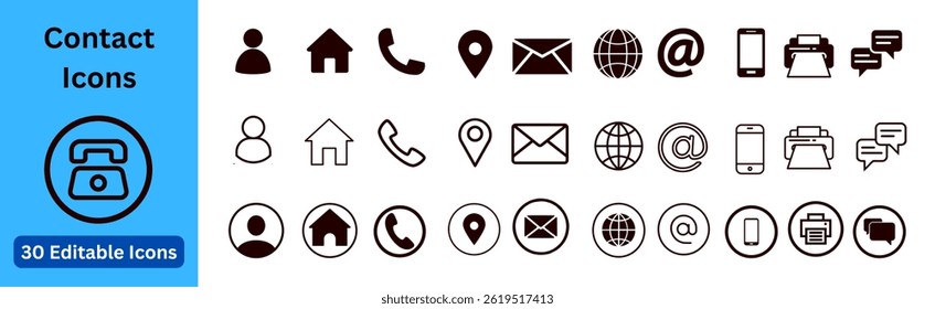 Contact Icon. Web icon Set. Business Icon Set. Business logo