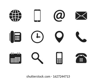 Set Contact Icons Stock Vector (Royalty Free) 1165258483 | Shutterstock