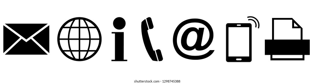 contact icons set