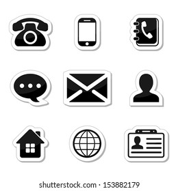 Contact Icons Set as labels