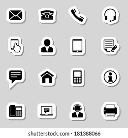 Contact  Icons Set as Labes