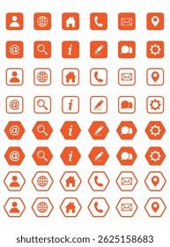 contact icons set , web icons 
