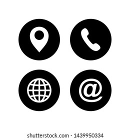 Contact icons set, Website icon, Web icon Set vector
