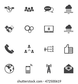 Contact icons  stock vector set 2