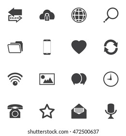 Contact icons  stock vector set 1