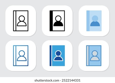 Contacto Iconos con varios estilos de diseño