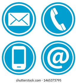 contact icons in vector format