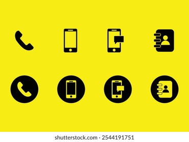 Contacto icon.Vector conjunto icono. ilustración móvil