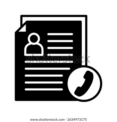 Contact Info glyph, mini illustration icon. use for modern concept, print, UI, UX kit, web and app development. Vector related to account management, ecommerce, banking and finance.