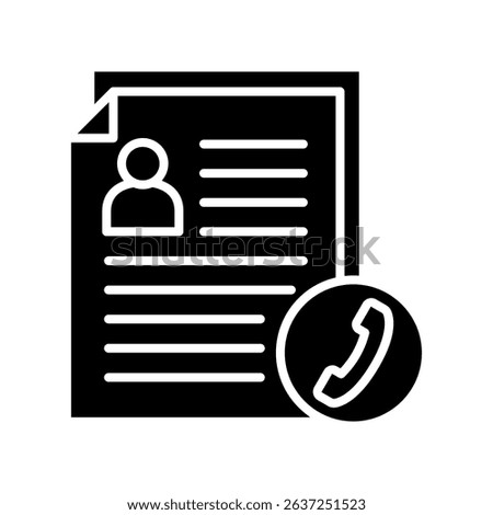 Contact Info glyph, mini illustration icon. use for modern concept, print, UI, UX kit, web and app development. Vector related to account management, ecommerce, banking and finance.
