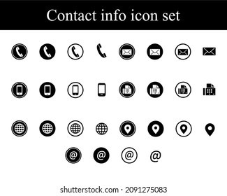 Juego de iconos de información de contacto, modificable