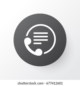 Contact Info Icon Symbol. Premium Quality Isolated Telephone Element In Trendy Style.