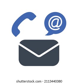 Contact info icon, Vector graphics