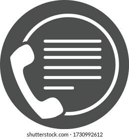 Icono de información de contacto. Ilustración del vector