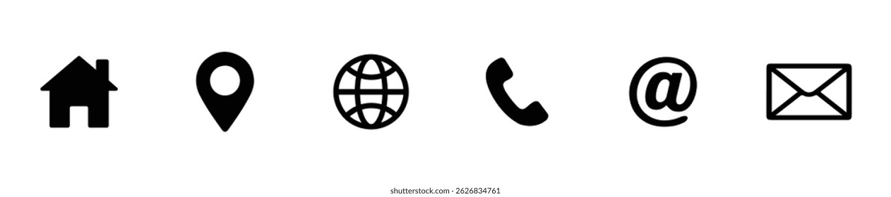 Contact info icon vector isolated on a white background