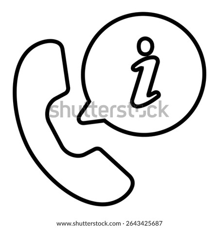contact info line icon design. contact info thin black outline symbol vector illustration. editable stroke icon on transparent background.