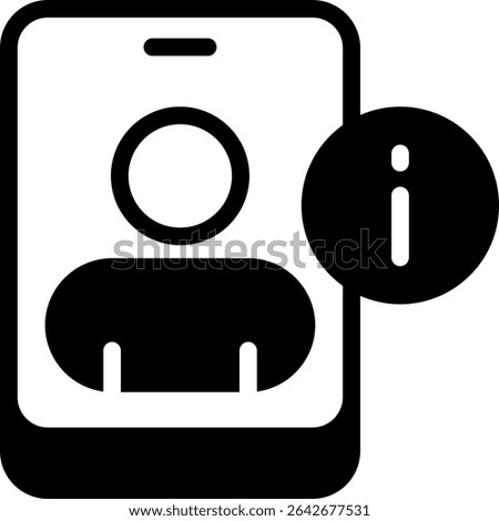 Contact Info Semi Solid Icon Design
