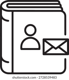 Directorio de información de contacto aislado sobre fondo blanco, Vector, ilustración