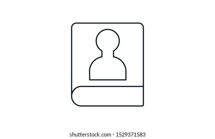 Contact information icon. Element of human resources signs with name for mobile concept and web apps. Contact information icon can be used for web and mobile stock illustration