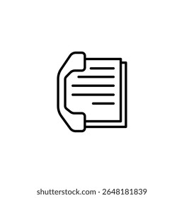 Contact Information Icon With Phone Receiver And Paper Sheet Element