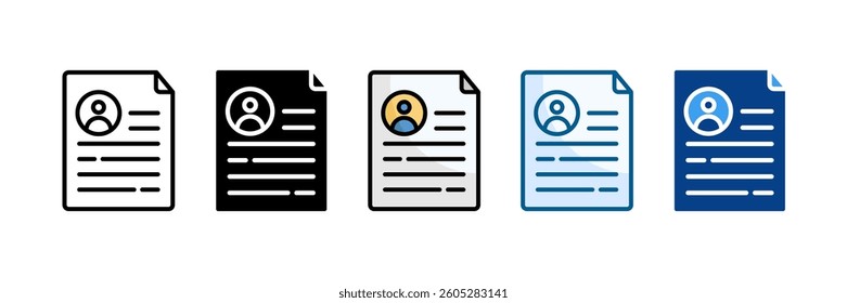 Contact Information Icon Set Multiple Style Collection