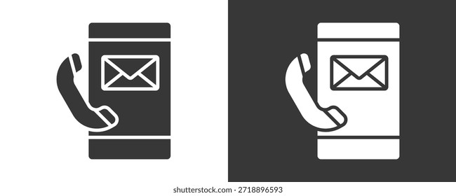 Informações De Contato Conjunto De Ícones Vetor Isolado Em Preto E Branco