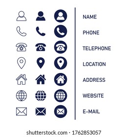 Contact information Icon in Vector Format , all are 21 icons