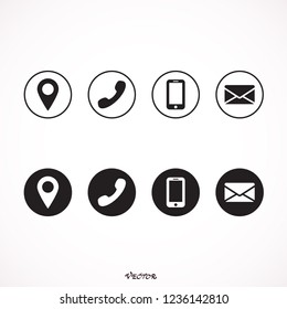 	
contact information icons, vector