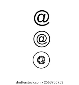 Contact information icons, vector for business card and website